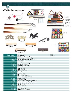 Billiard Accessories And Component Parts