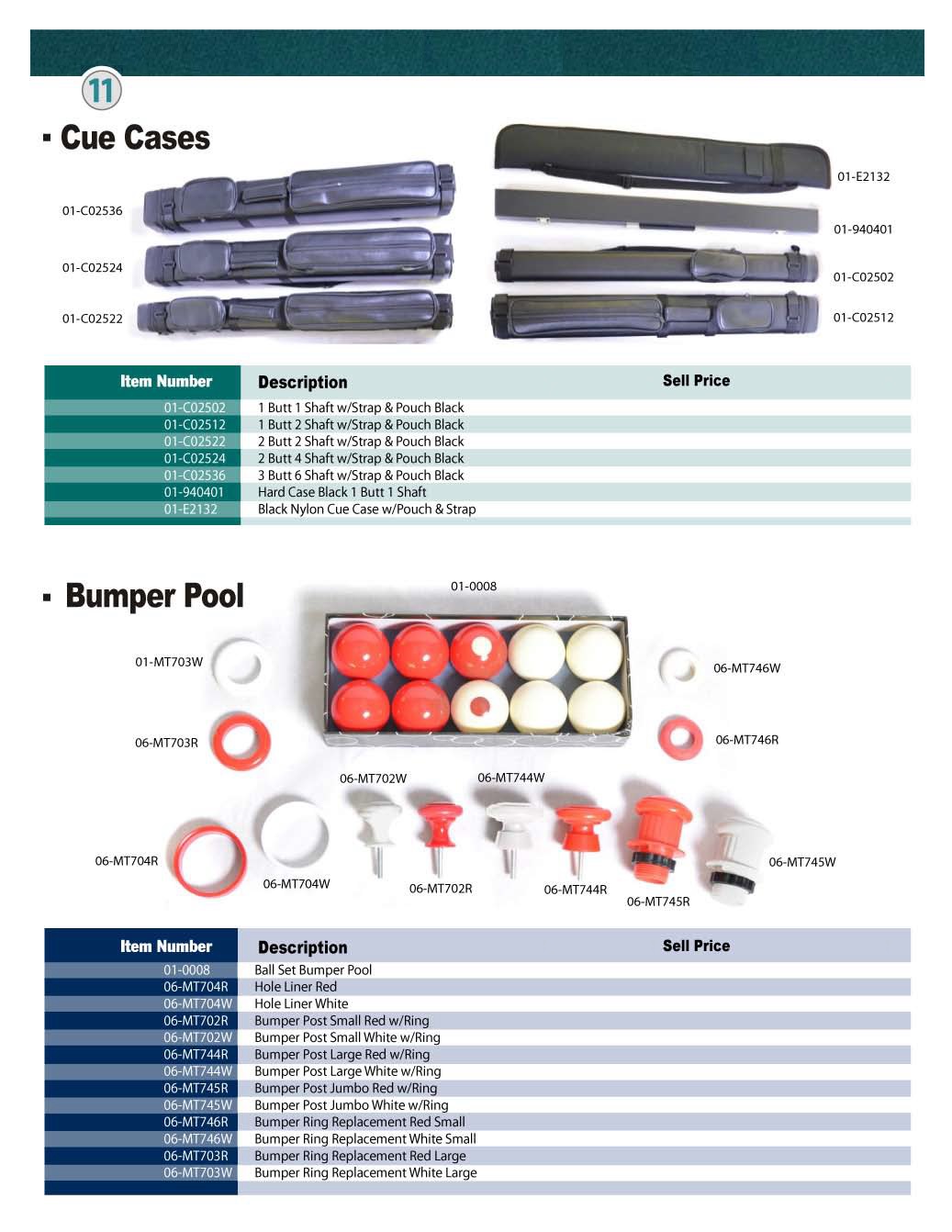 Billiard Components
