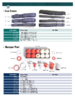 Billiard Accessories And Component Parts