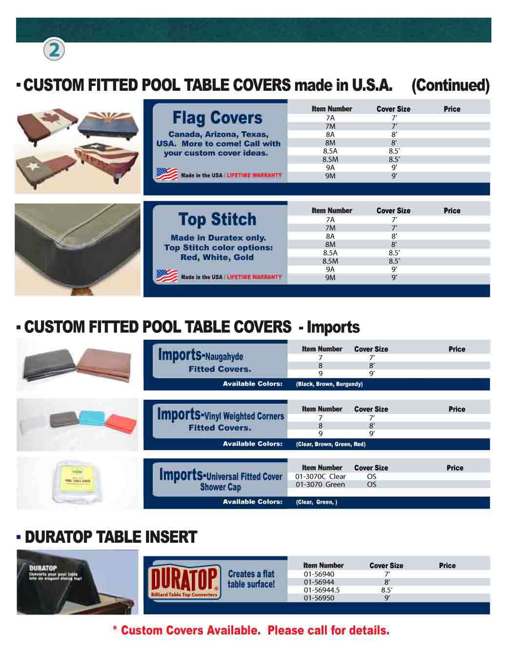 Billiard Components
