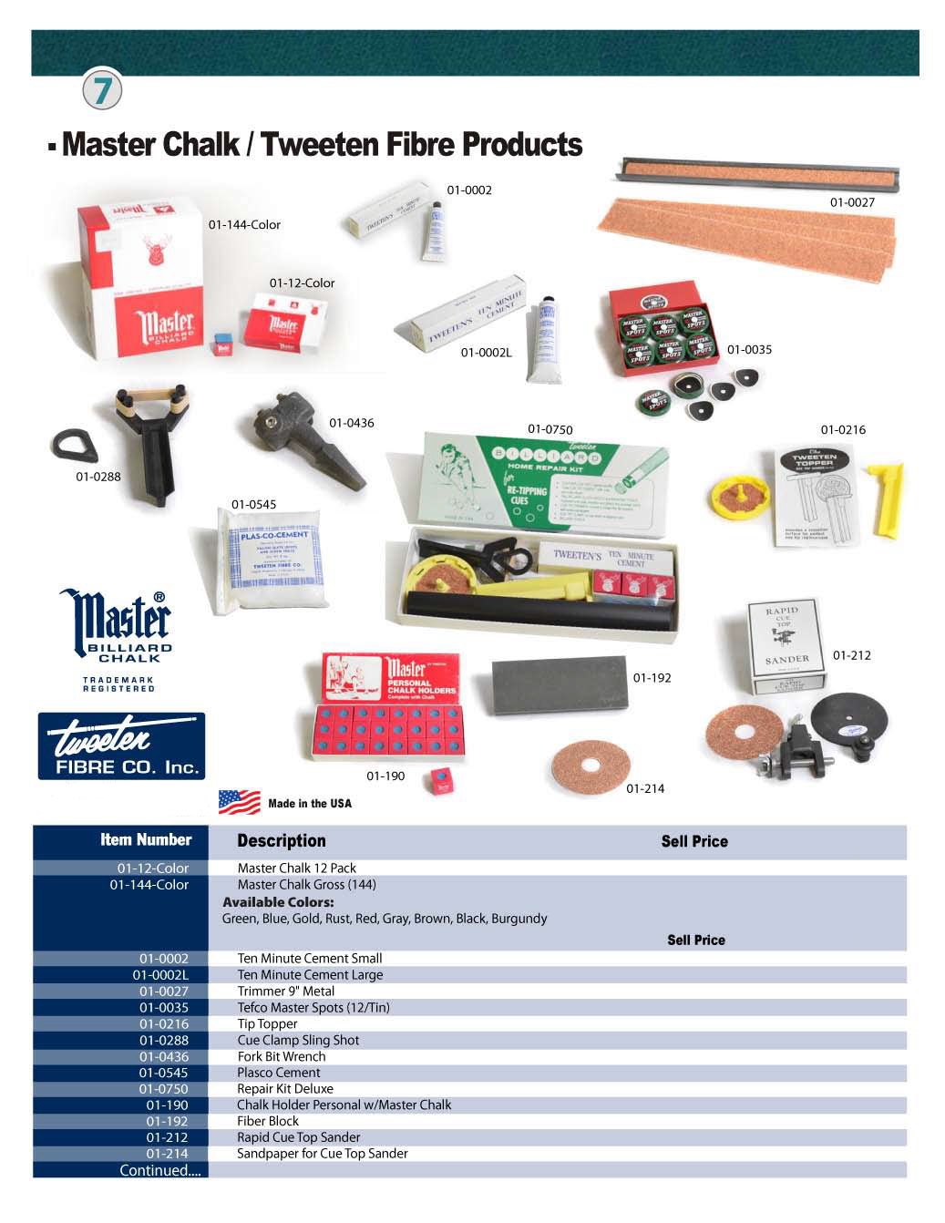 Billiard Components