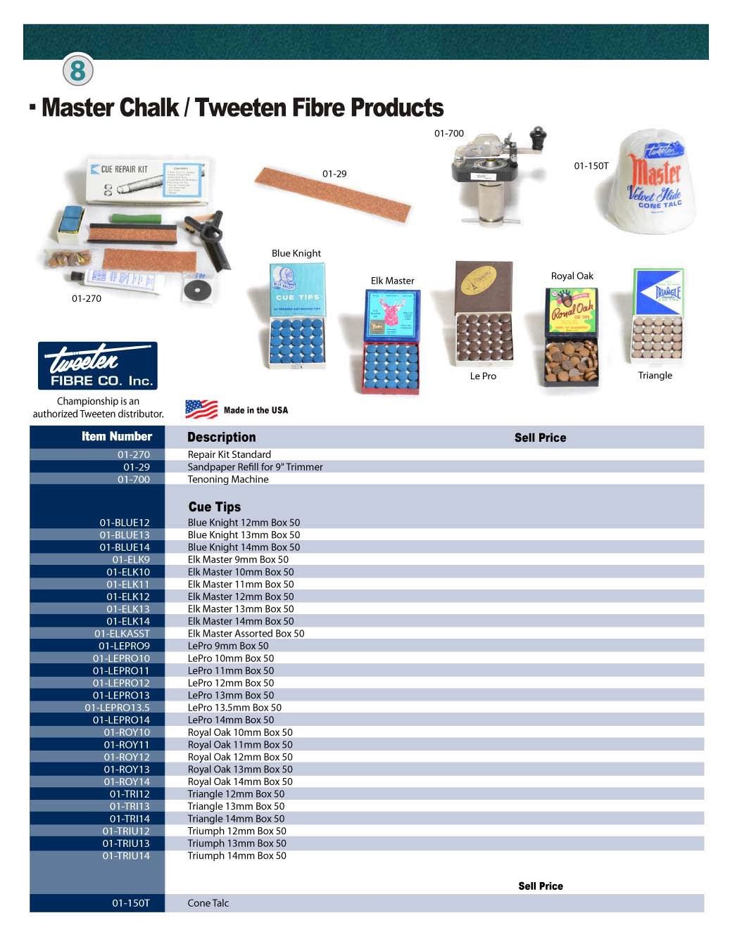 Billiard Components
